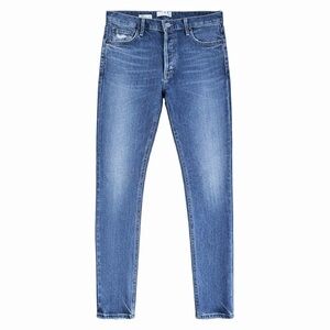 NWT AGOLDE Nico High Rise Straight Fit Jeans Betray Wash Sz 29 distressed hem